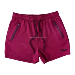 Pantalones cortos deportivos de verano para hombre y adulto, de secado rápido, cintura media, transpirable, estilo informal, logotipo frontal, sin forro, pantalones cortos lisos - Product Image 6