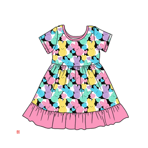 Ensemble de vêtements pour enfants personnalisés avec un lapin de Pâques, vêtements pour bébé <span class=keywords><strong>fille</strong></span>, ensemble à manches courtes, vêtements de boutique pour enfants de Pâques, 0-16 <span class=keywords><strong>ans</strong></span> - Product Image 4