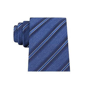 Cravatta Casual Professionale da Uomo Kenneth Cole Reaction, Jacquard a Righe Blu Navy, 100% Seta, Taglia Regolare, Confezione Regalo - Product Image 2