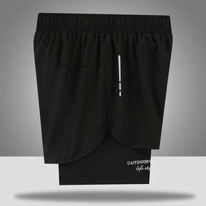 กางเกงขาสั้นออกกำลังกายผู้ชาย ผ้าฝ้าย 100% แบบรัดรูป เอวยางยืด ระบายอากาศดี เหมาะสำหรับวิ่งและเล่นกีฬา ขายส่ง - Product Image 4