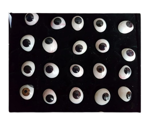 REEMPLAZAR CON OJOS DAÑADOS OJO PROTÉSICO HUMANO ~ OJO MARRÓN OSCURO ARTIFICIAL ANTIGUO JUEGO DE 5 PCS... - Product Image 3