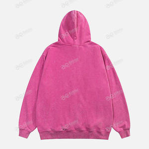 OEM Custom Made Men Acid Wash Sweat à capuche vêtements d'hiver avec séchage rapide tissu respirant nouveau design et motif solide - Product Image 4