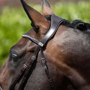 Bride anatomique équine avec bride flash brevet métallique avec rênes antidérapantes gris argenté rembourré mexicain - Product Image 4
