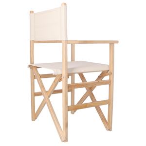 Sedia da Regista WELL HOME in Legno di Faggio con Finitura Verniciata e Tela Grezza, Sedia da Giardino 51x46x86 cm - Product Image 6