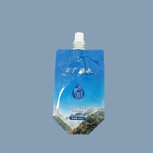 Pochettes souples à bec verseur pliables et recyclables, imprimées sur mesure en PE, étanches, pour boissons et eau minérale, gravure, vente en gros usine - Product Image 5