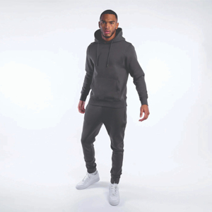Nouveau sweat à capuche pour homme en molleton 100% coton, chaud et respirant, pour le printemps et l'hiver, style streetwear, sport, broderie 3D unie - Product Image 3