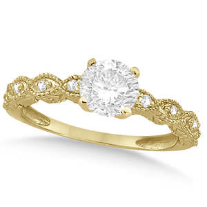 Conjunto de Joyería Nupcial de Oro Amarillo de 14k con Diseño Antiguo para Mascotas, con Diamante de 0.83ct y Perla de Agua Dulce con un Rubí - Product Image 3