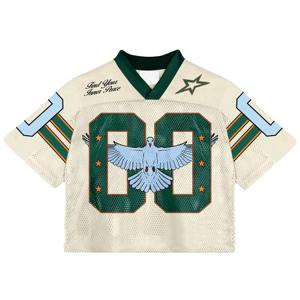 Camiseta Deportiva Holgada para Fanáticos del Fútbol Americano, Transpirable, de Malla, Corte Cuadrado, con Logotipo Personalizado - Product Image 6