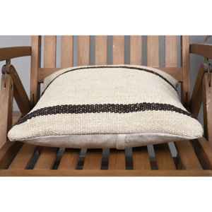 Luxury 16x16 Inch Beige Kilim Patchwork Wool Pillow Vintage <b>Fluffy</b> Woven Throw Pillow for Sofa <b>Bedding</b> Floor Portable Feature - Product Image 5