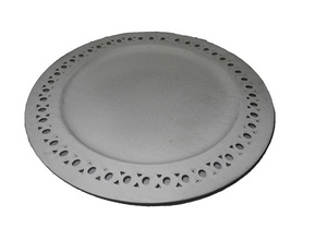 Placa de cargador de acero inoxidable diseño de árbol de Navidad borde ensalada servir platos de cargador boda servir platos de comida - Product Image 1