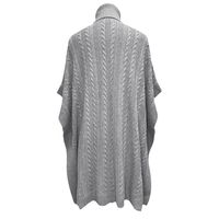 Ponchos y Capas Casuales de Invierno para Mujer, Personalizados, con Cuello Regular, Gruesos, de Viscosa, Nailon, Lana, Alpaca, Tejido de Punto Trenzado, con Bolsillos, de Secado Rápido