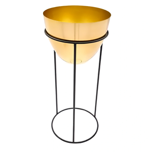 Nueva llegada: maceta elegante de metal dorado de calidad superior con soporte de metal. Maceta de nuevo diseño para exhibición de mesa - Product Image 5