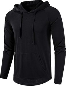 Sudaderas con capucha informales de invierno para hombre, Color sólido, 100% algodón, forro polar, ajuste Regular, secado rápido y transpirable, alta calidad - Product Image 4