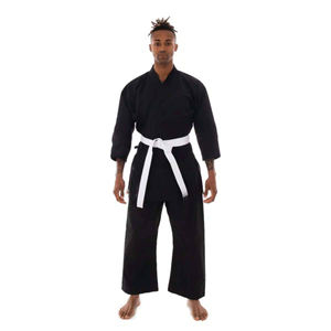 Conjunto de Uniforme de Lucha Libre Negro, Elástico, Ligero, Transpirable, de Secado Rápido, Kimono de Algodón para Entrenamiento, Unisex para Adultos - Product Image 1