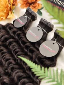Extensions de cheveux Remy vietnamiens de haute qualité, extension de cheveux humains de qualité supérieure avec bande noire - Product Image 2