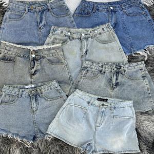 Summe Men's Vintage Wash Denim <b>Shorts</b> Brand Ripped <b>Y2K</b> Streetwear Polyester Material Adults Made in BD Stock Lot - Product Image 2