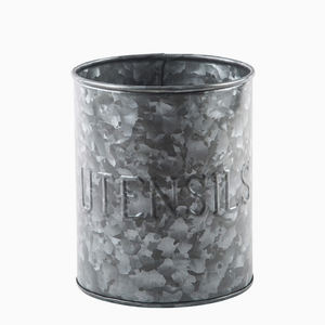 Aged Galvanized Hotel <b>Dustbin</b> - Product Image 6