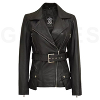 GLOVES City Wholesale Veste en cuir véritable pour femme, coupe ajustée, manches longues, mode hiver, coupe-vent, séchage rapide