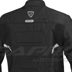 Blouson de moto unisexe noir SAPRO, manches longues, coupe-vent, logo imprimé sur le devant, toutes saisons, imperméable et respirant - Product Image 5