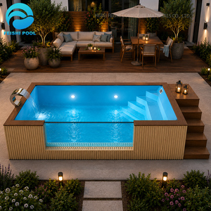 Arrière-cour Maison Piscina En Bois Fibre De Verre Acrylique Fenêtre Débordement Froid Extérieur <span class=keywords><strong>Hors</strong></span> Sol <span class=keywords><strong>Piscine</strong></span> Plunge <span class=keywords><strong>jacuzzi</strong></span> Spa Natation - Product Image 4
