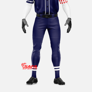 Vente en gros d'usine d'uniformes de baseball pour hommes, ensemble d'uniformes de baseball personnalisé America Baseball Jersey noir et blanc vierge personnalisé - Product Image 5