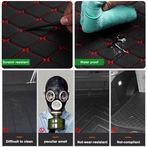 Alfombrilla de coche para Kia para <span class=keywords><strong>Xceed</strong></span> 2018-presente con accesorios interiores antideslizantes negro rojo - Product Image 2
