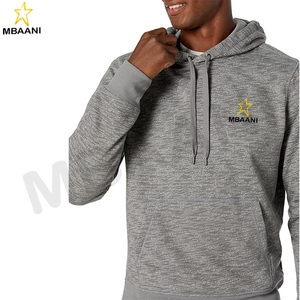 Sweat-shirt à capuche pour hommes, modèle pull-over, couleur gris - Product Image 3