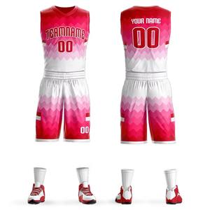 Uniformes de basket-ball respirants à logo personnalisé, mode sportive à séchage rapide avec jeu réversible, technique de sublimation personnalisée - Product Image 5