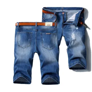 2024 neues produkt Denim Jeans hochwertige Sommer-Denim-Shorts Herren Jeans-Shorts solide Farbe Herren Jeans Freizeithosen Großhandel
