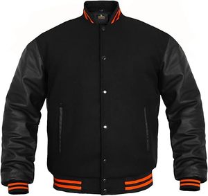 Nuevo mejor estilo Unisex Casual prendas de vestir exteriores Streetwear moda cómodo ajuste cálido Varsity College chaqueta transpirable frente - Product Image 2