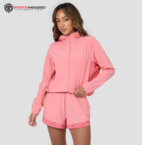 <b>Womens</b> 3-Piece Sportswear Set <b>Pink</b> Zip Up Hoodie T-Shirt & <b>Shorts</b> Activewear for Gym Yoga & Casual Wear - Product Image 4