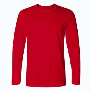 2024 superventas camisetas de algodón con logotipo personalizado de alta calidad para hombres, manga larga transpirable y precio al por mayor - Product Image 2