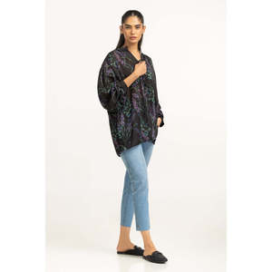 Blusa Casual de Satén para Mujer con Estampado Floral Geométrico y Logotipo Bordado, Talla XL - Estilo de Moda de Verano - Product Image 5