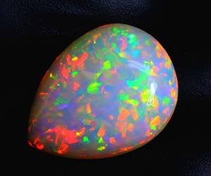 Étonnante pierre précieuse de cabochon de poire d'opale éthiopienne-Welo Rainbow Flashy Opal Gems-Lisse Loose Huge Stone For Jewelry Purpose - Product Image 2