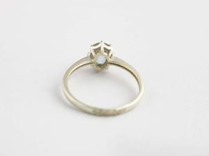 ชุดง่ามพลอยรูปวงรีสีอะความารีน925แหวนซ้อนกันได้ทำด้วยมือเงินสเตอร์ลิง - Product Image 6