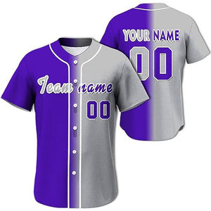 Maillot de softball brodé, design personnalisé, style boutonné, maillot de baseball en mesh vierge pour homme - Product Image 6