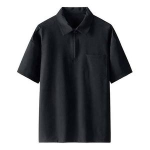 Chemises respirantes à demi fermeture éclair polos OEM de haute qualité pour hommes légers pour l'été vêtements pour hommes vêtements en coton grande taille - Product Image 2