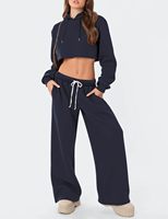 Hesayep Venta al por mayor de fábrica: Pantalones térmicos de invierno para mujer, estilo urbano, con forro polar, cortavientos, ecológicos, con cierre de cordón y pierna ancha baja.