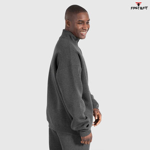 La mejor sudadera de algodón de tela, sudadera Lisa personalizada, sudaderas con capucha de media cremallera personalizadas, sudadera - Product Image 3
