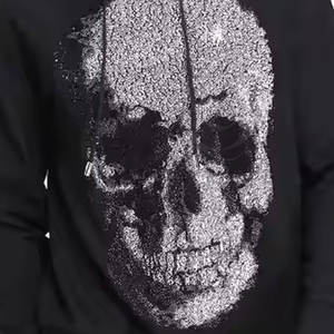 Nouveauté : sweats à capuche pour hommes en tissu polaire avec strass - polyester/coton, respirant et écologique, design personnalisable - Product Image 6