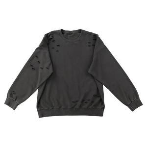 เสื้อมีฮู้ดผ้าฝ้าย100% ฟอกสีกรดมีฮู้ดแนวสตรีทผ้าฝ้ายผสมผ้าฝ้ายผสม100% แบบวินเทจฟอกสีสูง - Product Image 6