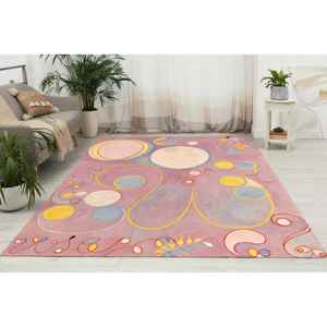 Hilma af Klint Printed <b>Rug</b>: <b>Boho</b> Chic Salon Hallway Decor,Nonwoven Thin <b>Rug</b> - Product Image 1