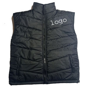 Custom Men's Thick Padded Bubble Jacket Winter Vest Single Button Stand Collar Sportwear Outdoor Puffer <b>Parka</b> Down Jacket - Product Image 6