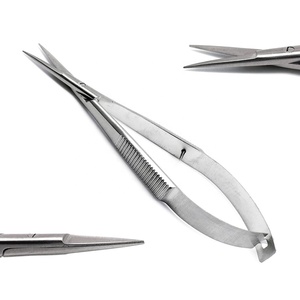 Ciseaux ophtalmiques Castroviejo Micro Eye Scissor 10 cm, pointus, droits et courbés, par Blowmed - Product Image 2