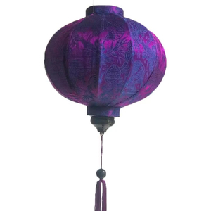 Hoi โคมไฟผ้าไหมโคมไฟไม้ไผ่สไตล์ดั้งเดิมจากเวียดนามทำด้วยผ้าไหมสำหรับตกแต่งสวนกลางแจ้ง - Product Image 1