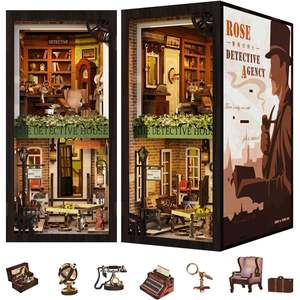 CUTEBEE fai da te Book Nook Kit copri polvere e inserto da scaffale in miniatura fermalibri Stand libreria modello costruire altri mestieri - Product Image 6