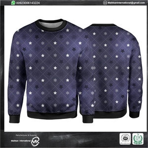 Professional Design Sublimation Printing Workout Sweat Shirts New Arrival Neck Body Building <b>Tops</b> for Autumn Season Digital - Product Image 3