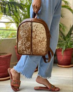 กระเป๋าเป้สะพายหลังหนังวัวแท้แบบย้อนยุคหนังวัวแท้ทำด้วยมือสำหรับทุกเพศแนววินเทจ - Product Image 4