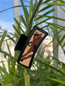 Pinces à cheveux en cuir usiné à la main de haute qualité accessoires de cheveux occidentaux pinces à cheveux en cuir de vache véritable à fleurs de luxe en gros - Product Image 6