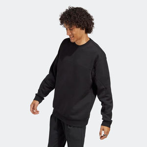 <b>Mens</b> <b>Black</b> Crewneck <b>Sweatshirt</b> Custom Logo Heavyweight Long Sleeve Pullover Crew Neck Casual Streetwear OEM ODM Wholesale - Product Image 3